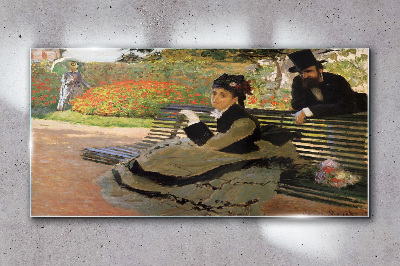 A walk in the garden Wall art on glass