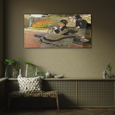 A walk in the garden Wall art on glass