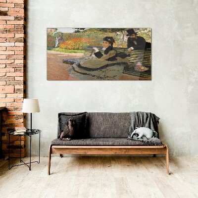 A walk in the garden Wall art on glass