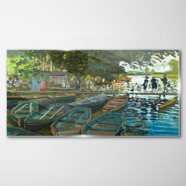 La Grenouillere Monet Wall art on glass