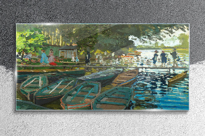 La Grenouillere Monet Wall art on glass