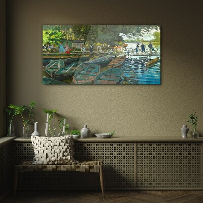 La Grenouillere Monet Wall art on glass