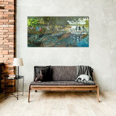 La Grenouillere Monet Wall art on glass
