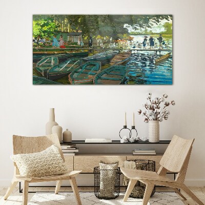 La Grenouillere Monet Wall art on glass