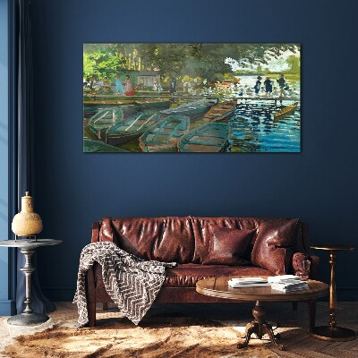 La Grenouillere Monet Wall art on glass