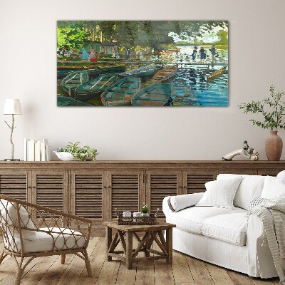 La Grenouillere Monet Wall art on glass