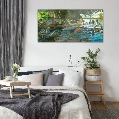 La Grenouillere Monet Wall art on glass