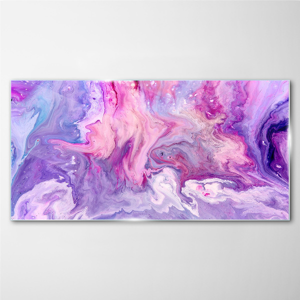 Waves of pink dreams Wall art on glass