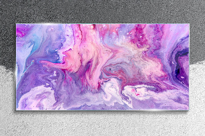 Waves of pink dreams Wall art on glass