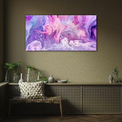 Waves of pink dreams Wall art on glass