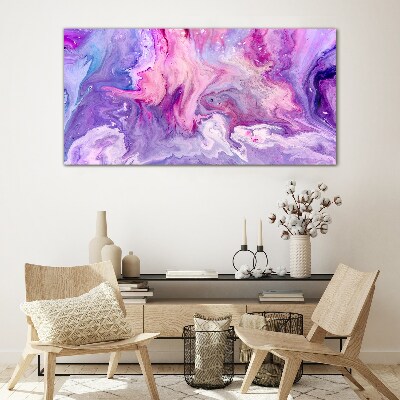 Waves of pink dreams Wall art on glass