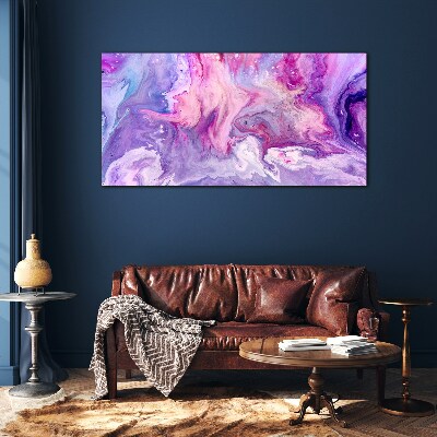 Waves of pink dreams Wall art on glass