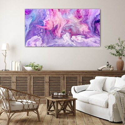 Waves of pink dreams Wall art on glass
