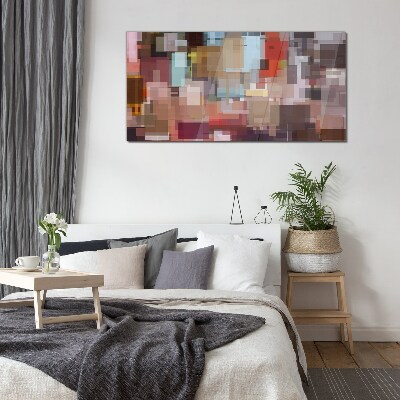 Abstract Mosaic of Colors Wall art on glass