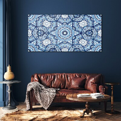 Geometric abstraction Glass Wall Art