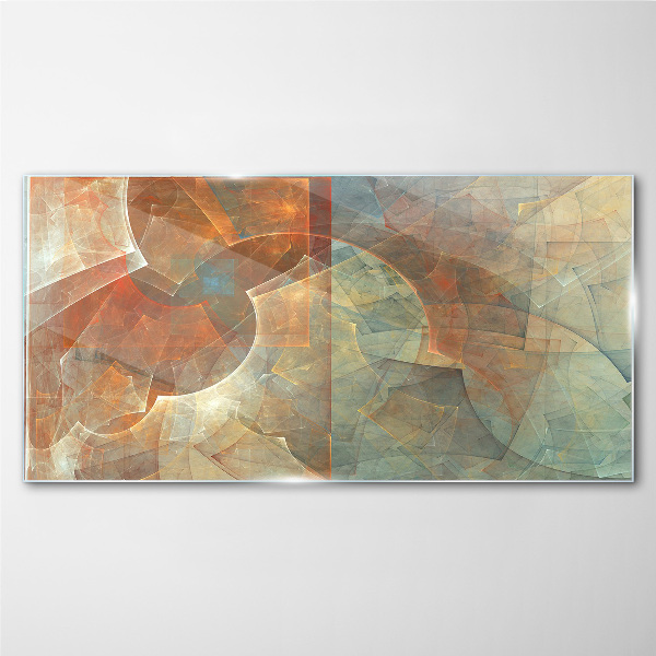 Abstract composition of colors Glass art print