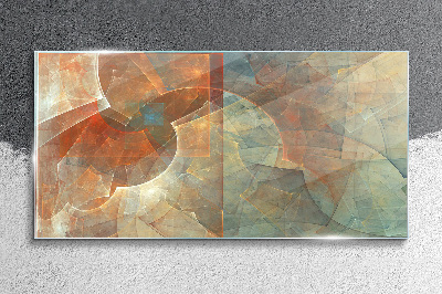Abstract composition of colors Glass art print