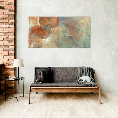Abstract composition of colors Glass art print