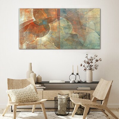 Abstract composition of colors Glass art print