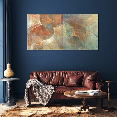 Abstract composition of colors Glass art print