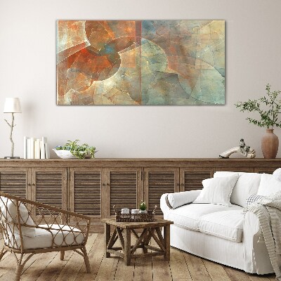 Abstract composition of colors Glass art print
