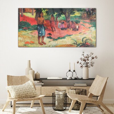 A Scene from Life in Hawaii Wall art on glass