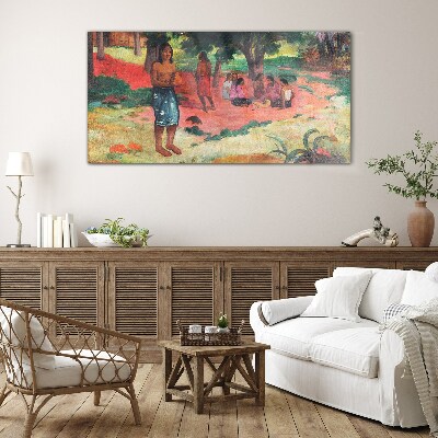 A Scene from Life in Hawaii Wall art on glass