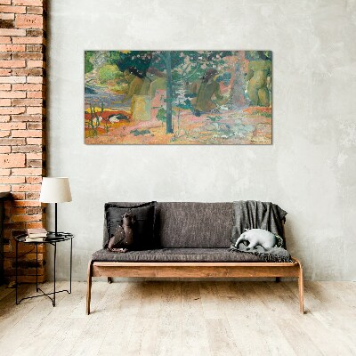 Women by the water Glass art print