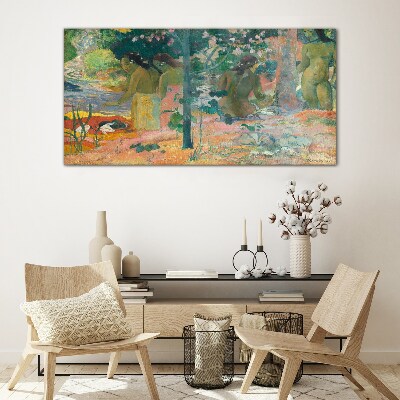 Women by the water Glass art print