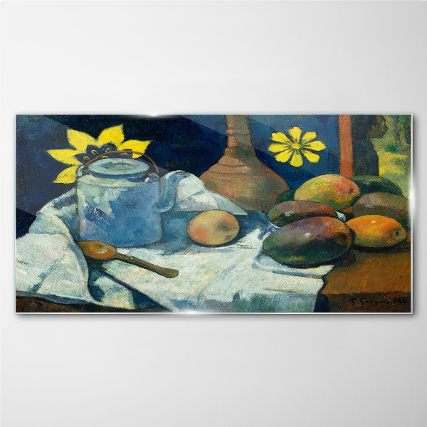 Still life with flower Wall art on glass