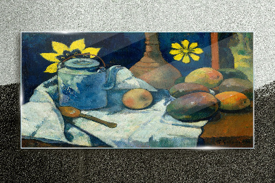 Still life with flower Wall art on glass