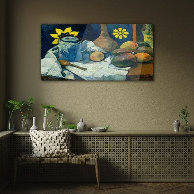 Still life with flower Wall art on glass