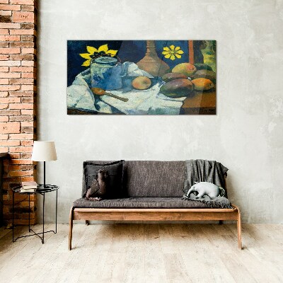 Still life with flower Wall art on glass