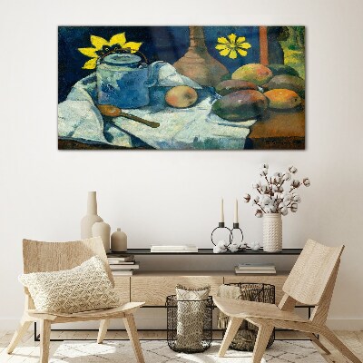 Still life with flower Wall art on glass