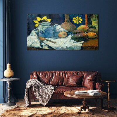 Still life with flower Wall art on glass