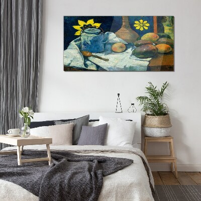Still life with flower Wall art on glass