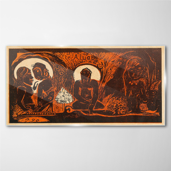 Meeting in the moonlight Wall art on glass