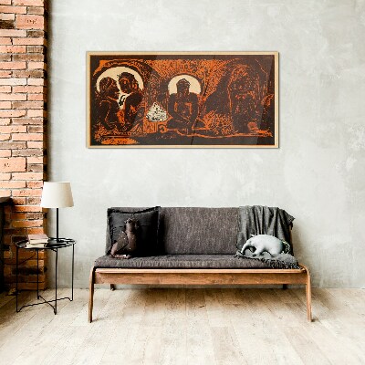Meeting in the moonlight Wall art on glass