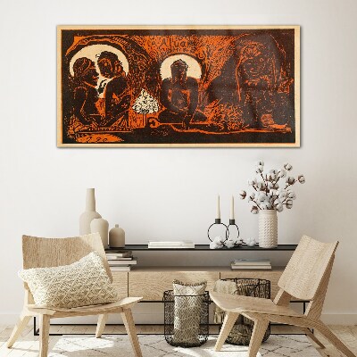 Meeting in the moonlight Wall art on glass