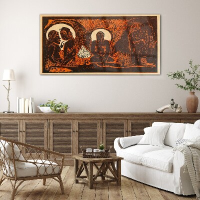 Meeting in the moonlight Wall art on glass