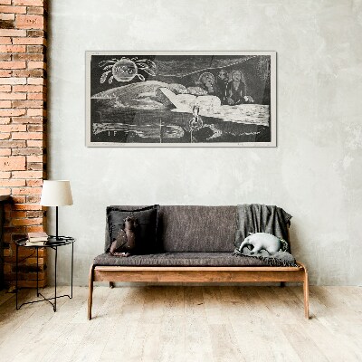 Te Po - Ralph Hotere Wall art on glass