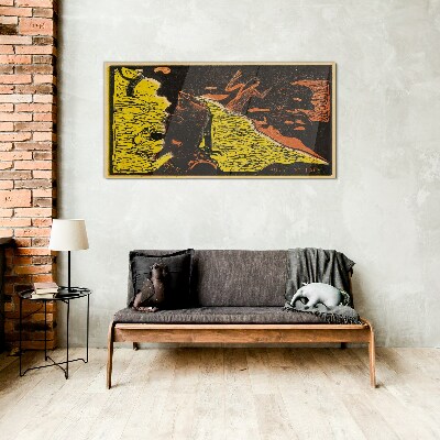 These auti gauguin pape Glass Wall Art