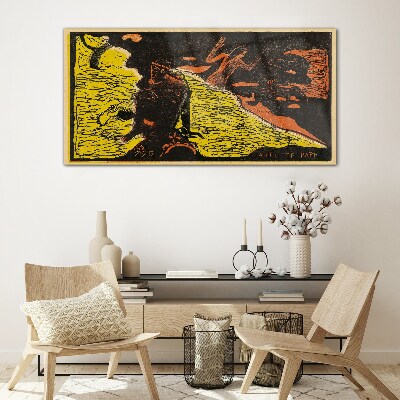 Green wave of emotions Glass art print