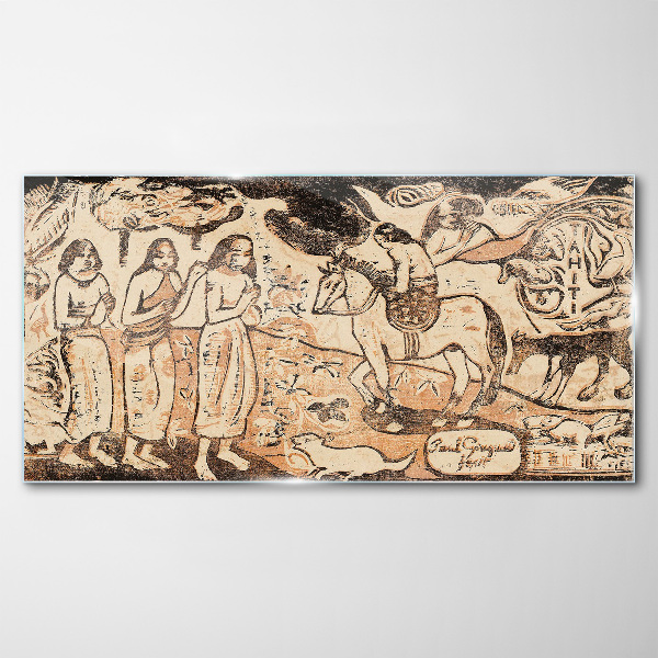 Historical scene against the backdrop of nature Wall art on glass