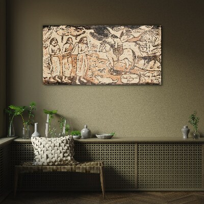 Historical scene against the backdrop of nature Wall art on glass
