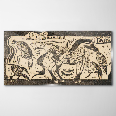 Animals in motion Wall art on glass