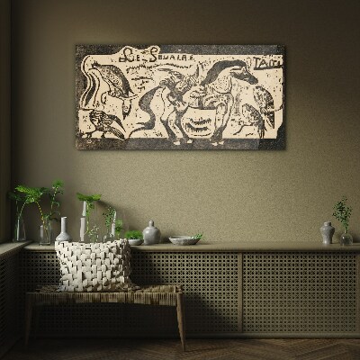 Animals in motion Wall art on glass