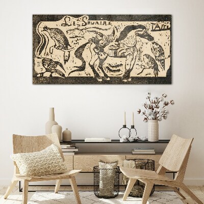 Animals in motion Wall art on glass