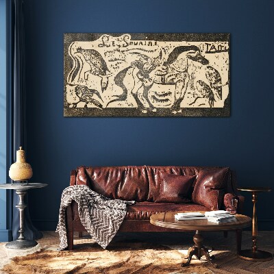 Animals in motion Wall art on glass