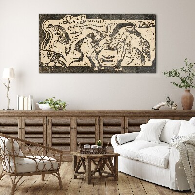 Animals in motion Wall art on glass